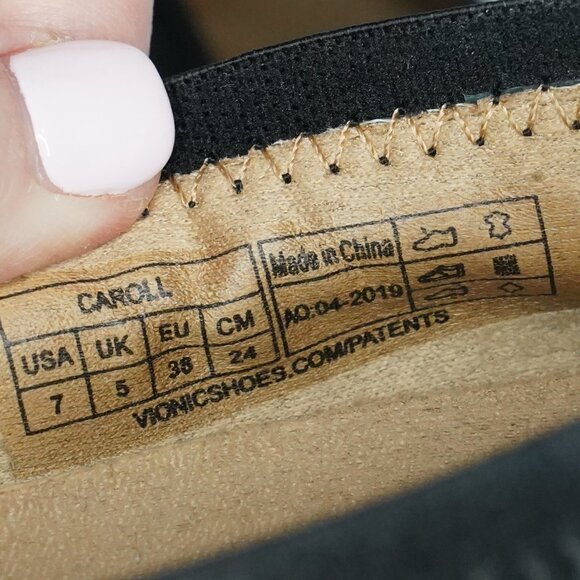 Vionic, Caroll, Leather Ballet Flats Shoes, Black - Picture 9 of 9